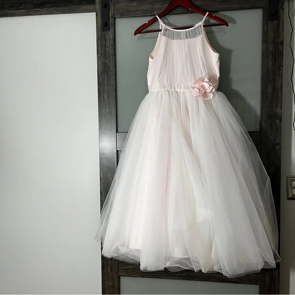 Joan Calabrese from Mon Cheri Girls' 14 Pink Ethereal Dress Flower Girl Glinda - Picture 2 of 14
